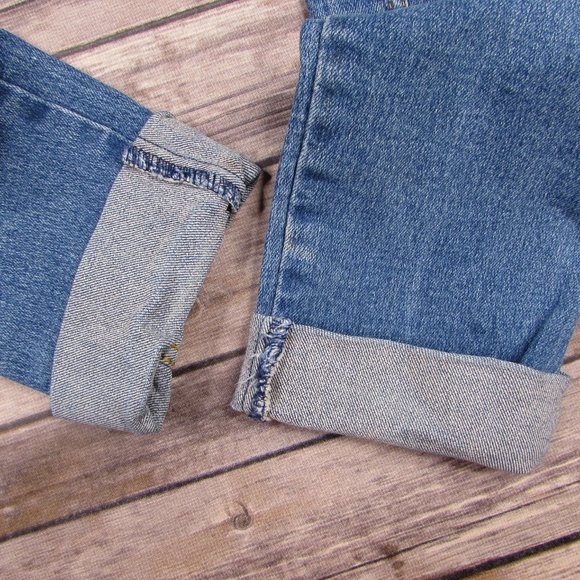 Hac Tac Jodhpurs Blue Denim Raw Hem High Rise 10 - Picture 6 of 10